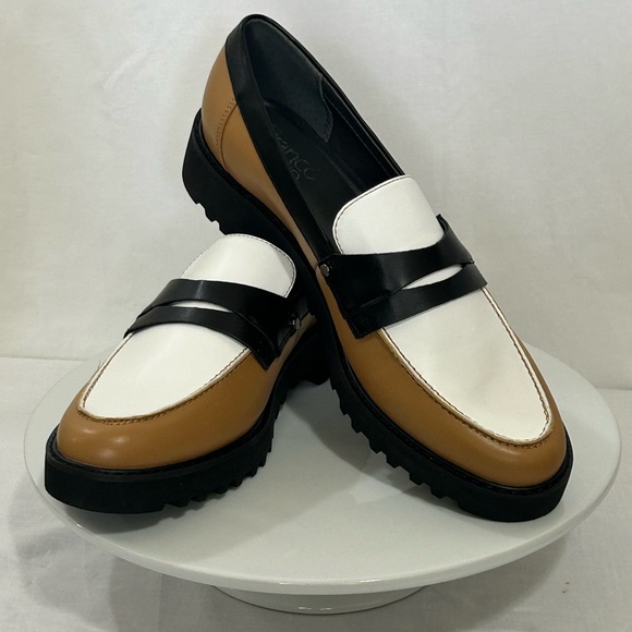 Franco Sarto Shoes - Franco Sarto - Women’s Loafers in Black, White, and Tan